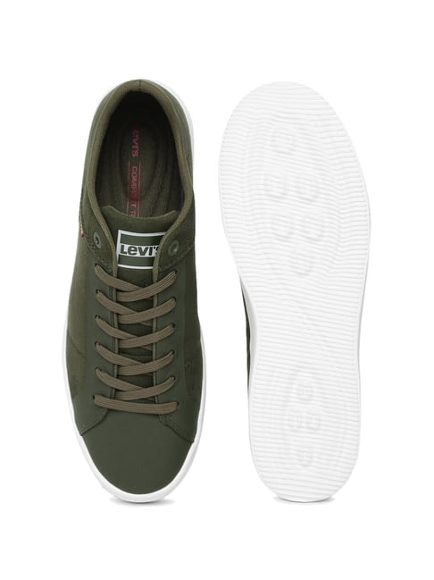 Buy Levi's Men's Vernon Slate Ultralite Green Casual Sneakers for