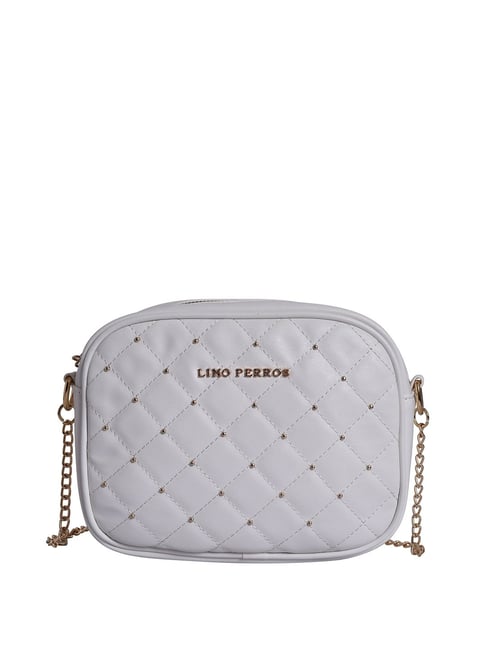 Buy Lino Perros White Quilted Medium Sling Handbag For Women At Best Price Tata CLiQ