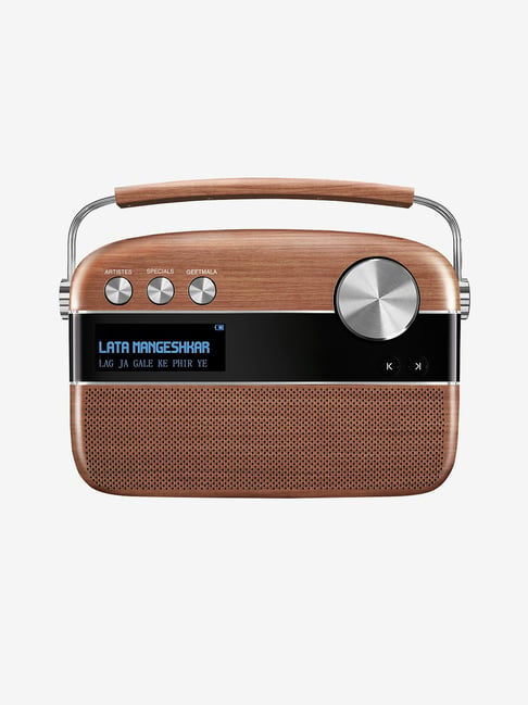 SAREGAMA Carvaan Premium Hindi Bluetooth Speaker (Oakwood Brown)