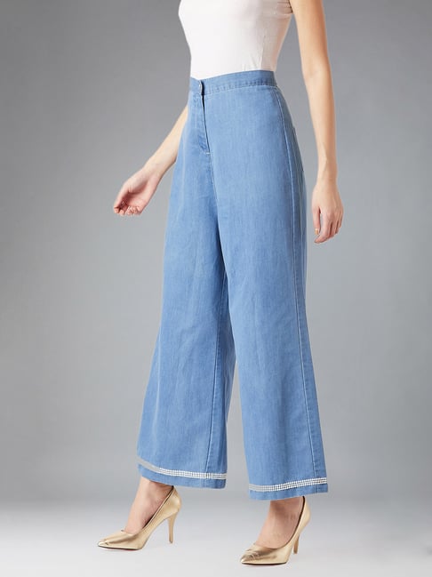 DOLCE CRUDO Light Blue High Rise Bootcut Jeans
