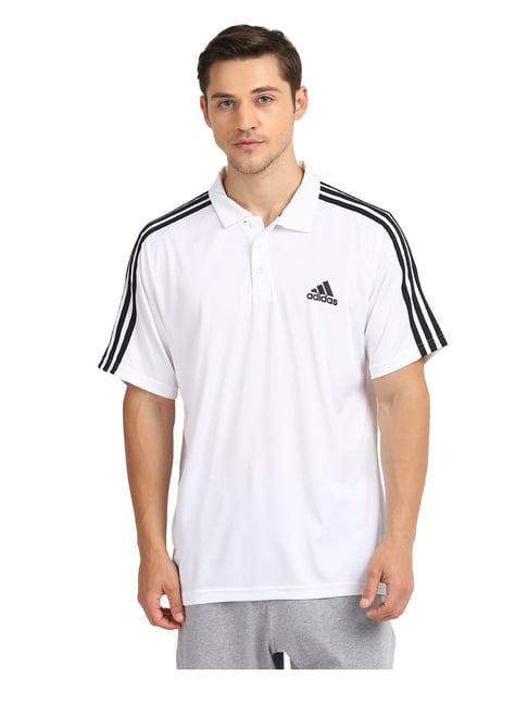 Adidas striped 2024 men's polo t-shirt