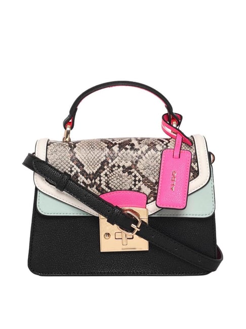 Buy Aldo Etiwen Black Textured Medium Handbag For Women At Best Price ...