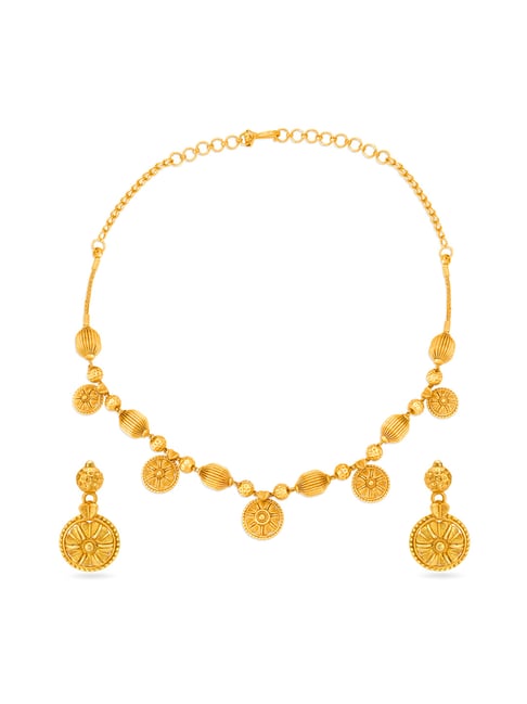 Tanishq jewellery gold necklace on sale set