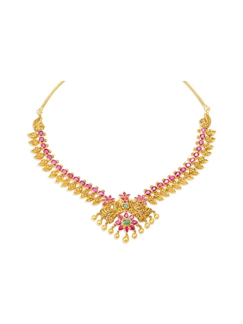 Tanishq long hot sale gold necklace