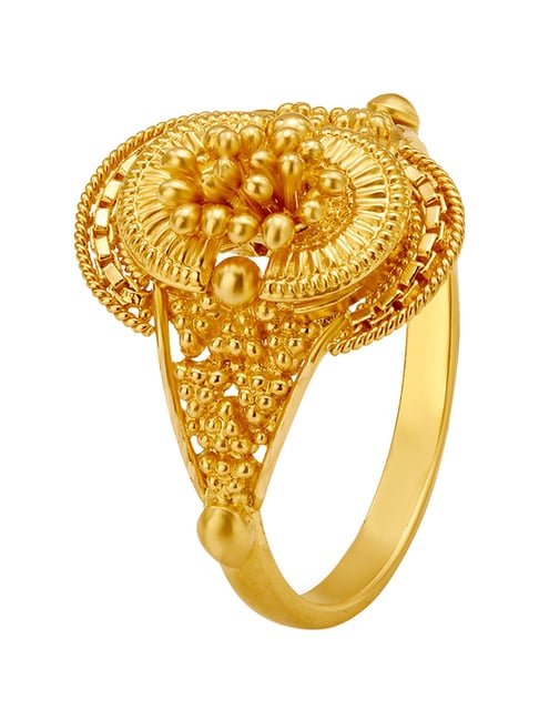 Buy Two Toned Rhodium Finish Gold FInger Ring at Best Price | Tanishq UAE