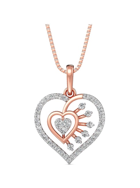 Joyalukkas 18k Rose Gold & Diamond Pendant with Chain for Women-picture-42