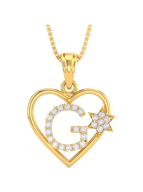 Joyalukkas 22k Gold Letter 'G' Pendant without Chain for Women-picture-31