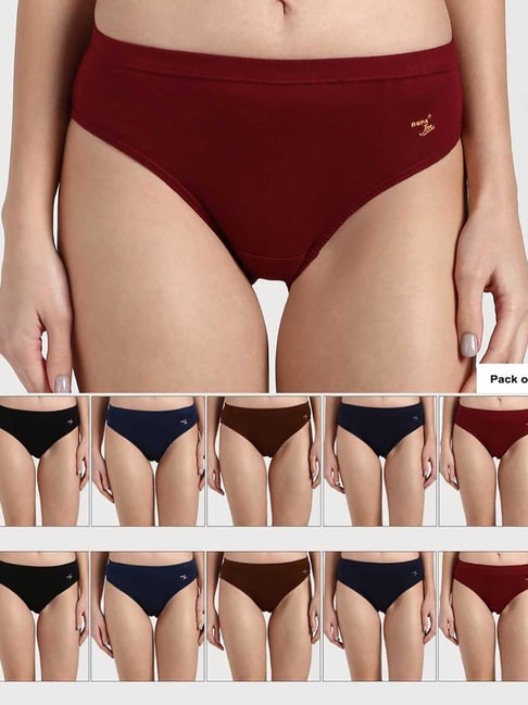 Buy Rupa Jon Assorted Cotton Bikini Panty (Pack Of 10) for Women Online @  Tata CLiQ