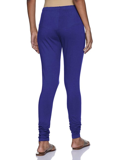 Buy Rupa Softline Royal Blue Cotton Leggings for Women Online