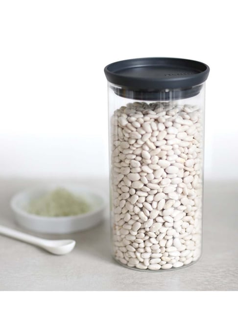 Buy BRABANTIA Transparent Glass Storage Jar (1100 ml) Set of