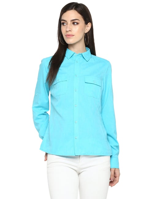 Shop Wasan Blue Shirt Online
