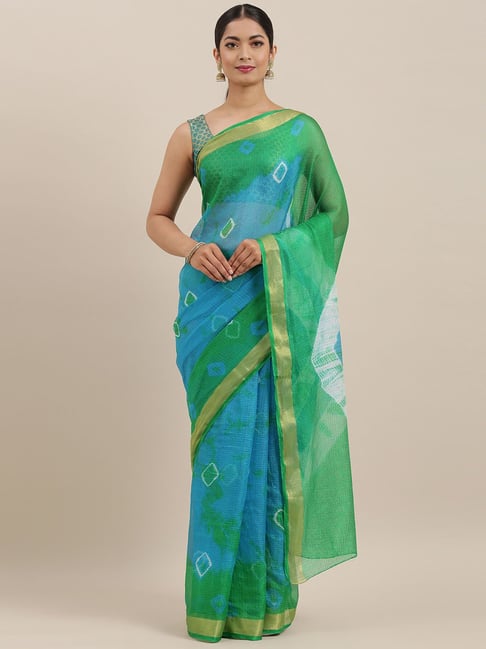 Buy Turquoise Blue Embroidered Silk Saree In USA, UK, Canada, Australia,  Newzeland online