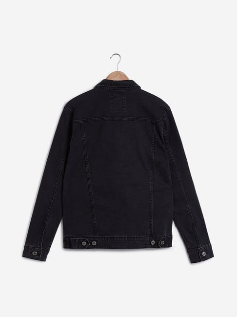 Buy Nuon by Westside Charcoal SlimFit Denim Jacket Online at best