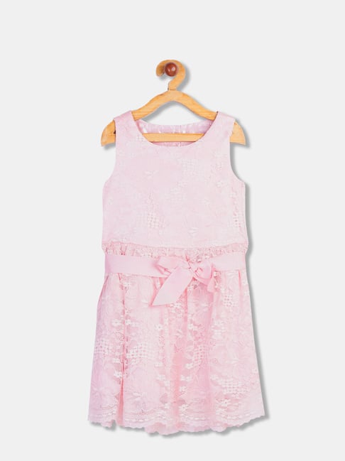 Buy The Children's Place Kids Pink Cut Work Dress with Belt for