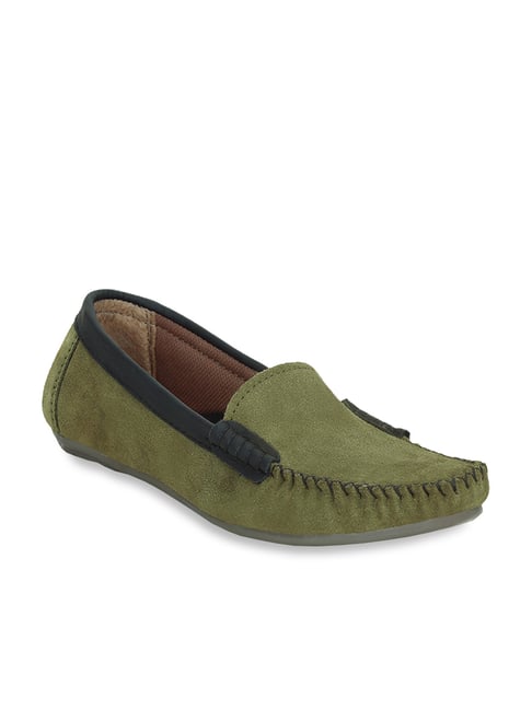 Get Glamr Women's Green Casual Loafers