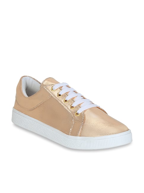 Get Glamr Women's Peach Casual Sneakers