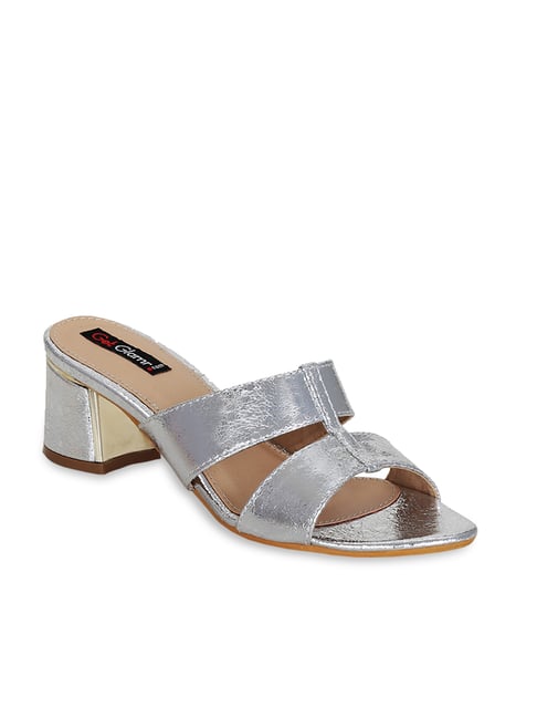 Get Glamr Women's Silver Ethnic Sandals