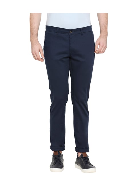 Buy Dark Grey Low Rise Slim Fit Pants for Men