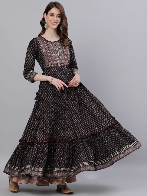 Buy Cotton Anarkali Kurtis Online In India At Best Price Offers | Tata CLiQ