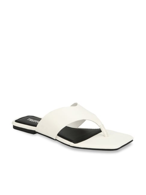 Truffle Girl by Truffle Collection Women's White Thong Sandals