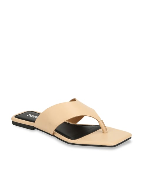 Truffle Girl by Truffle Collection Women's Nude Thong Sandals