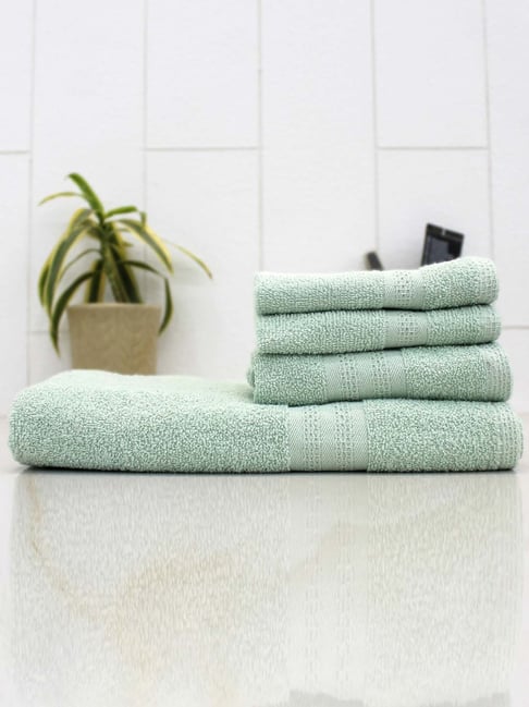 Mint green bath online towel set