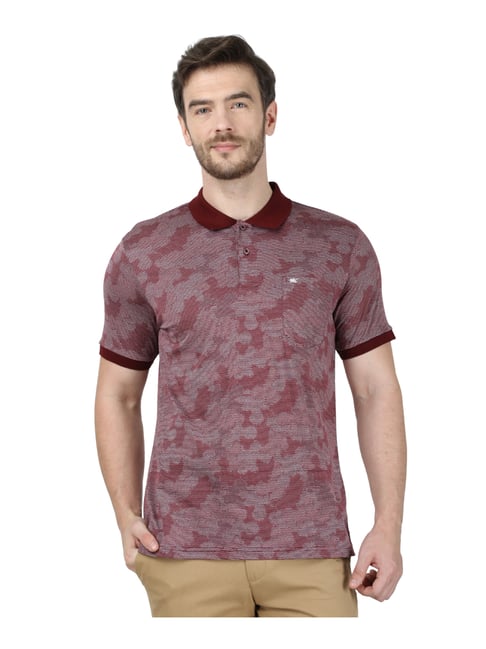 Buy Monte Carlo Maroon Cotton Regular 