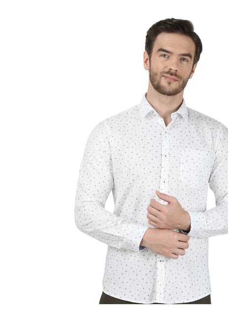 Buy Monte Carlo White Printed Shirt for 