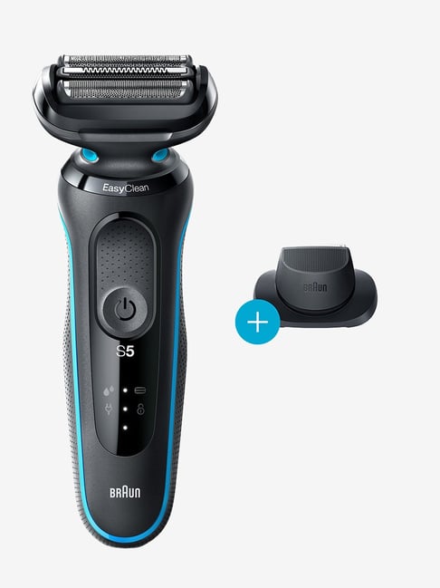 Braun Series 5 50-M1200s Wet & Dry Cordless Shaver For Men (Black/Blue)