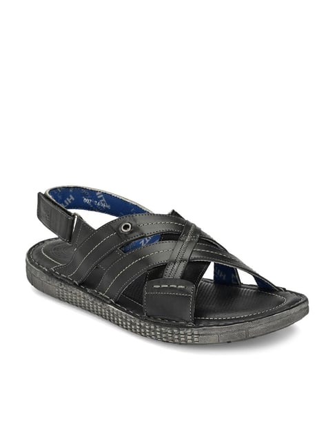 Hitz Men's Grey Back Strap Sandals