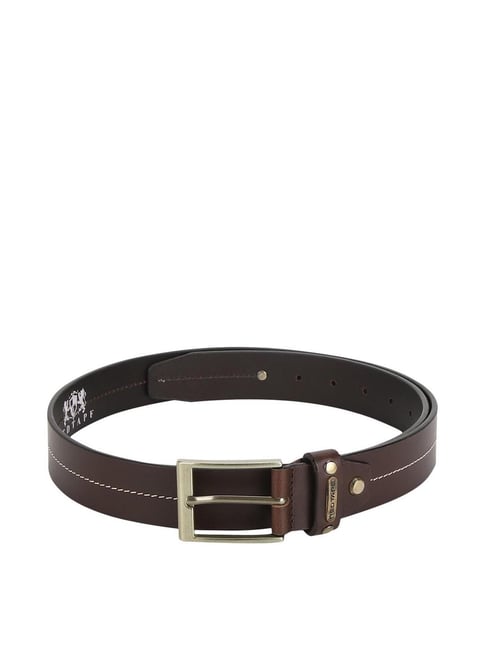 Red Tape Brown Leather Waist Belt for Men