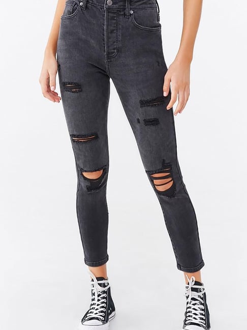 Denim Distressed Leggings Forever 21 Forever 21 Jeans Forever Plus
