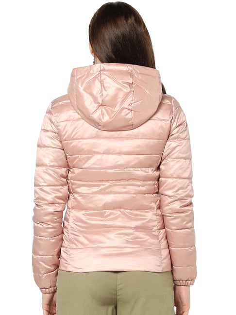 Only Rose Smoke Quilted Puffer Jacket