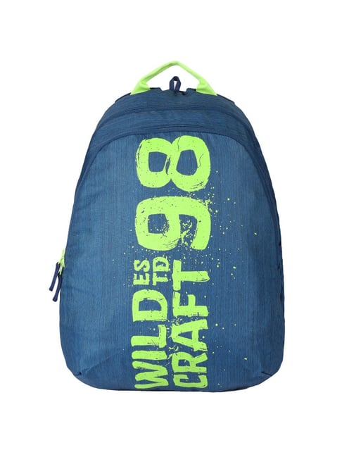 Polyester Printed Dark Blue Wild Craft School Bag For Casual Backpack