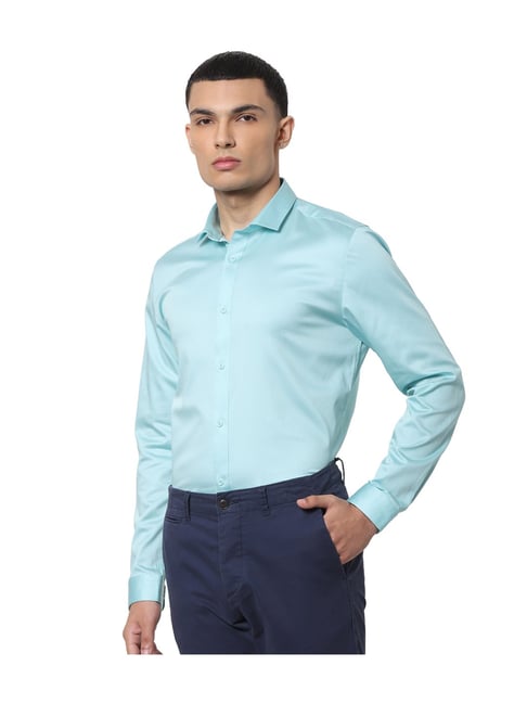 Jack & Jones Green Slim Fit Solid Shirt