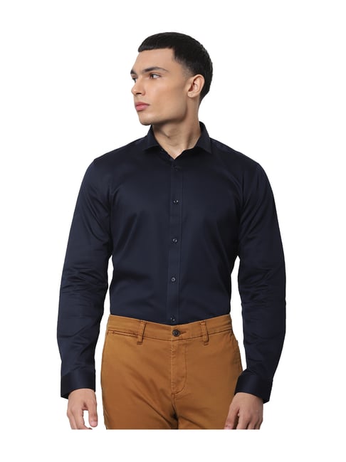 Jack & Jones Navy Slim Fit Solid Shirt