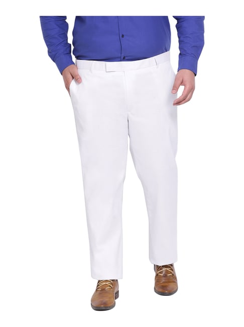 Buy AD & AV Men White Solid Synthetic Pack Of 2 Formal Trousers Online at  Best Prices in India - JioMart.