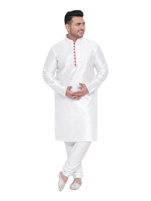 Hangup White Regular Fit Kurta Bottom Set