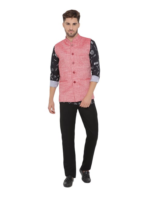 Buy Black Linen Cotton Kurta Pajama (NMK-6737) Online