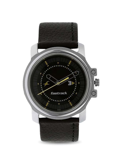 Fastrack economy analog discount black dial men's watch