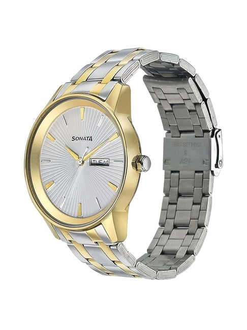 sonata golden wrist watch
