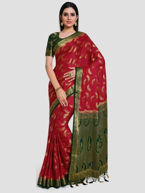 Buy Wonderful Pure Mysore silk saree-Red-SSSB163-MV-Chiffon Crepe at  Amazon.in