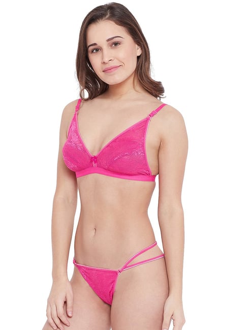 Buy N-Gal Purple Lace Bra & Panty Set for Women Online @ Tata CLiQ