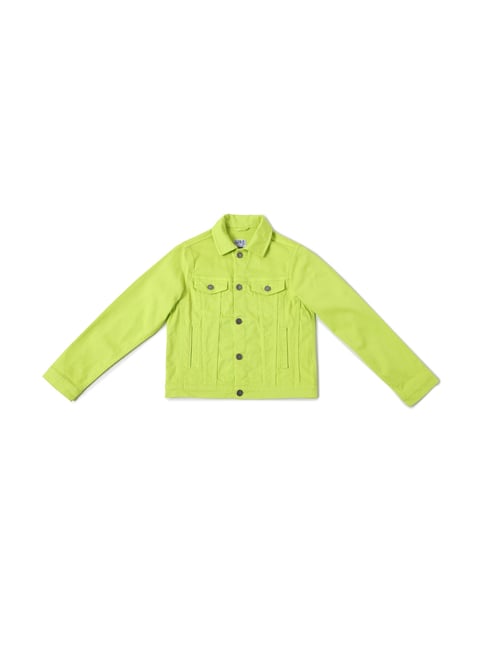 neon green jean jacket