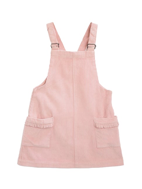 Cherry Crumble By Nitt Hyman Kids Pink Striped Dungaree