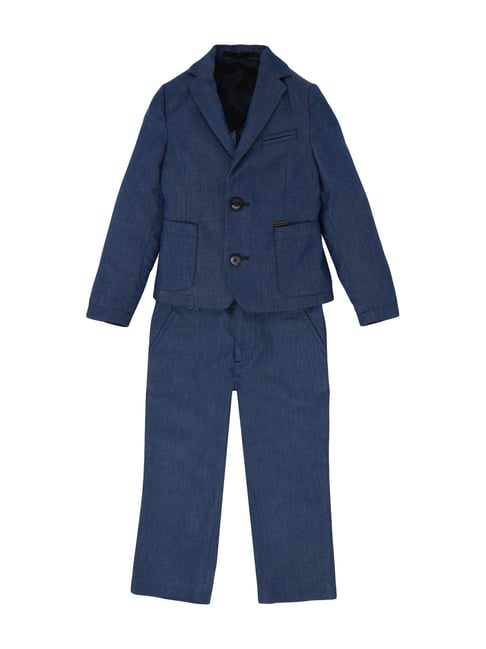 Allen Solly Junior Navy Cotton Blazer & Trousers