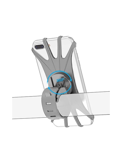 Strauss Grey Silicon Mobile Phone Holder with 360 Degree Rotation-Strauss-Footwear-TATA CLIQ