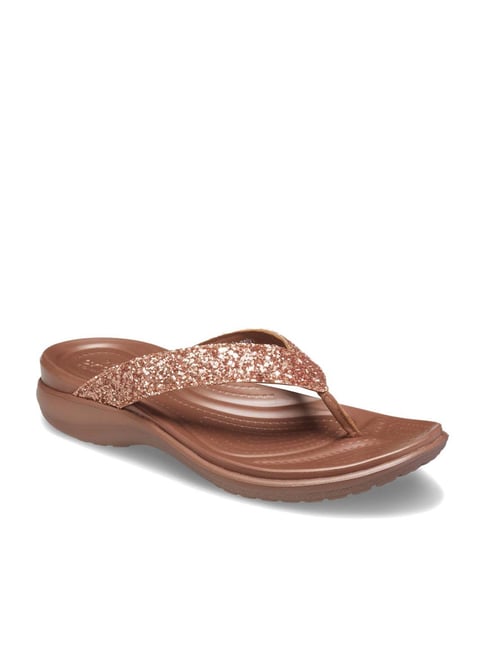 Crocs Women's Capri Brown Flip Flops