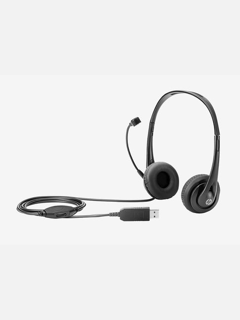 HP T1A67AA Stereo On The Ear Headphone with Mic (Black)