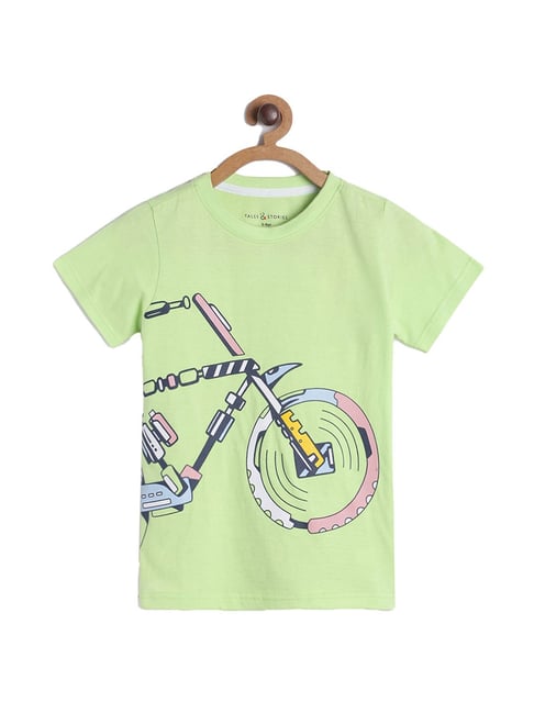 Tales & Stories Kids Green Printed T-Shirt-picture-34
